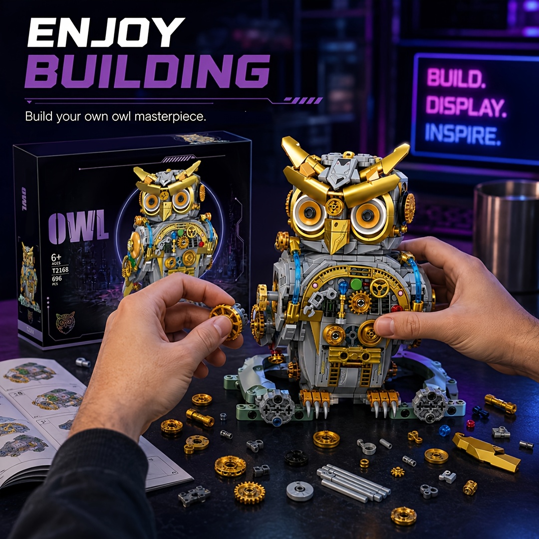 696pcs Owl Stacking Building Blocks Toy Set